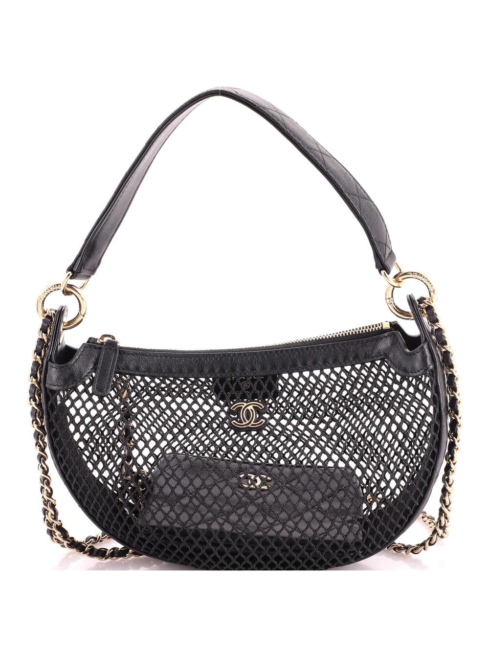 Chanel Half Moon Clutch With Chain Mesh #376827C39B
